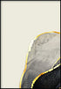 Agata nera sinistra Poster in vero oro